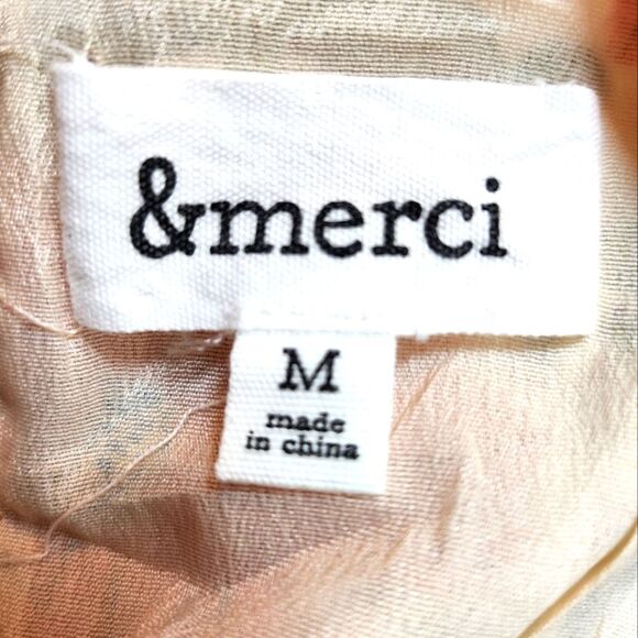 &merci Lindsay Boho Floral Puff Sleeve Dress Size M - Picture 5 of 6